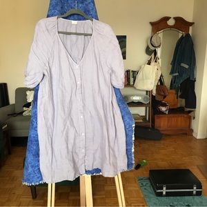 Aritzia lilac linen dress size medium
